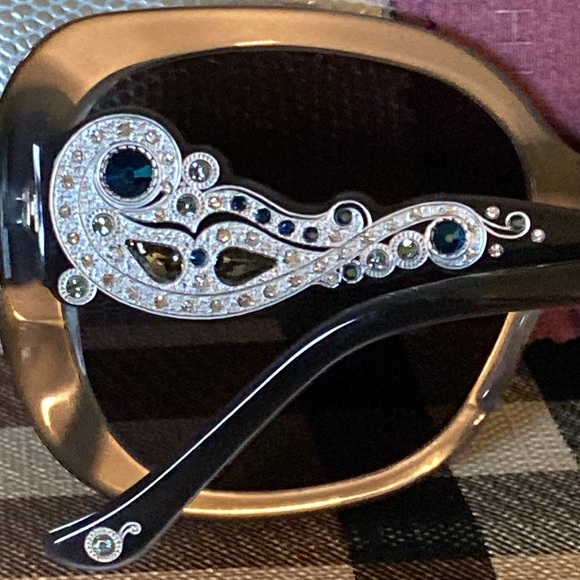 Judith Lieber Handmade In Italy Stunning Sparkling Crystals Oversized Sunglasses - Picture 2 of 16